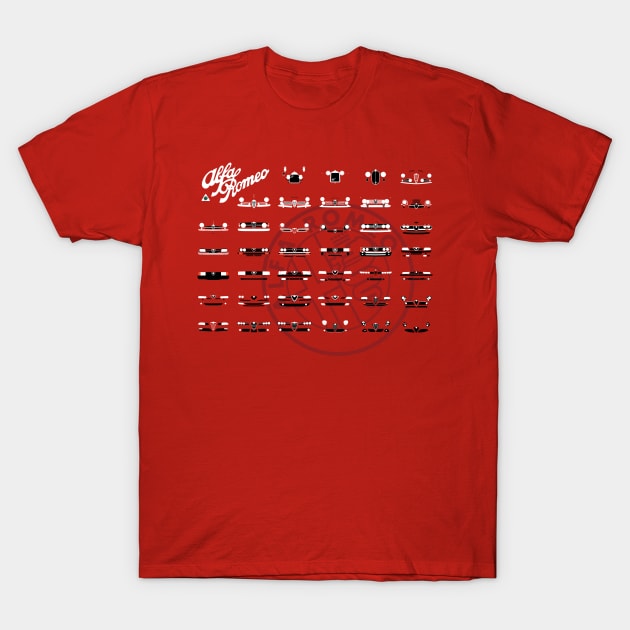 Alfa Romeo Family T-Shirt by AutomotiveArt